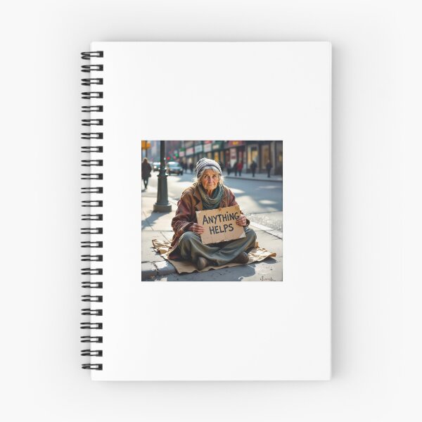 Item preview, Emotive Street Photography – Homeless Woman on Street Corner designed and sold by WhimsyByPaul.redbubble.com.