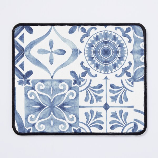 Item preview, Blue Watercolor Portuguese Azulejo Tile Pattern designed and sold by BLITZNBLING.