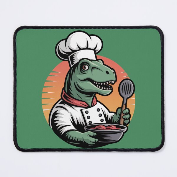 Item preview, Retro Dinosaur Chef designed and sold by MirucaDesign.