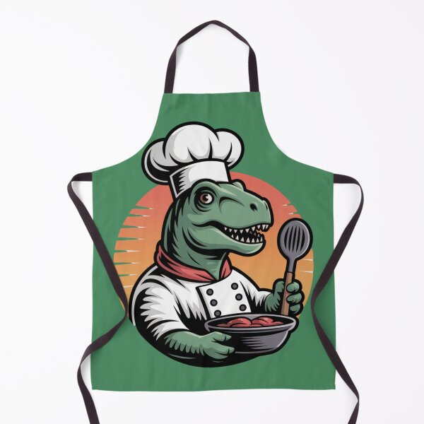 Item preview, Retro Dinosaur Chef designed and sold by MirucaDesign.
