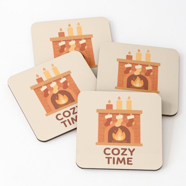 Item preview, Cute Cozy Fireplace with Stockings – “Cozy Time” Christmas  designed and sold by stylishdzign.