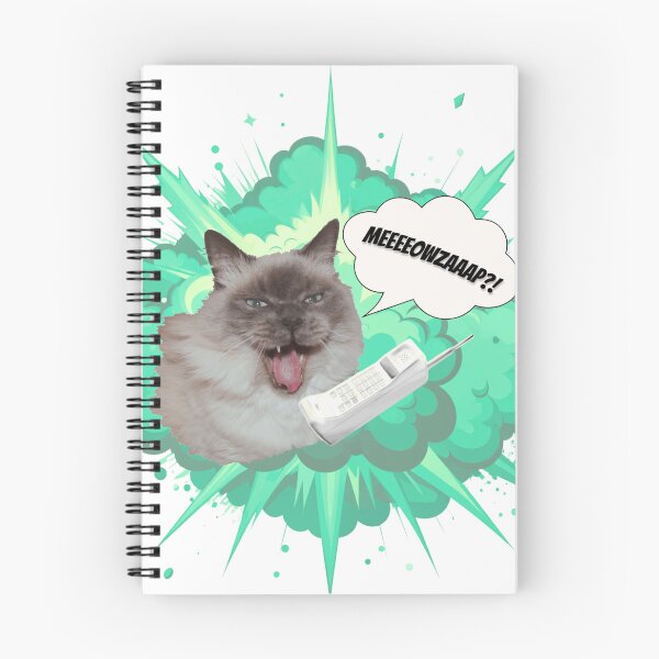 Item preview, Neva Masquerade Cat – “Meeeeowzaaap?!” Comic Phone with Green Explosion designed and sold by Dotadoari.