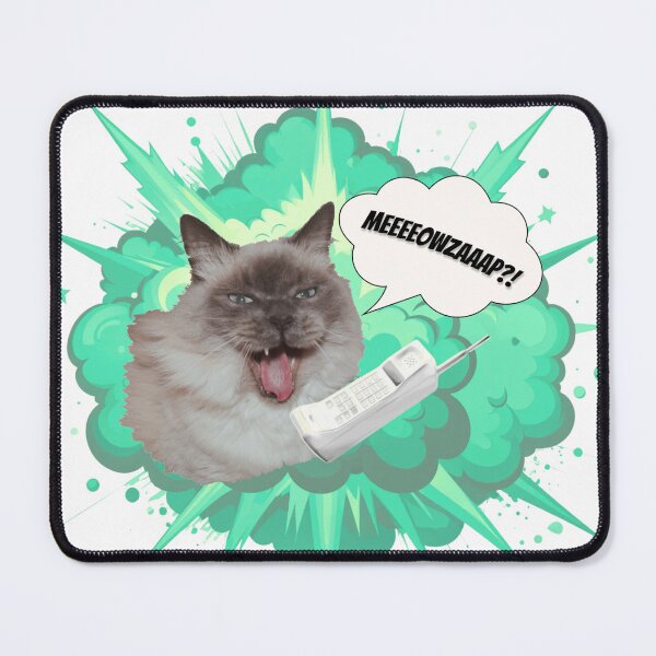 Item preview, Neva Masquerade Cat – “Meeeeowzaaap?!” Comic Phone with Green Explosion designed and sold by Dotadoari.