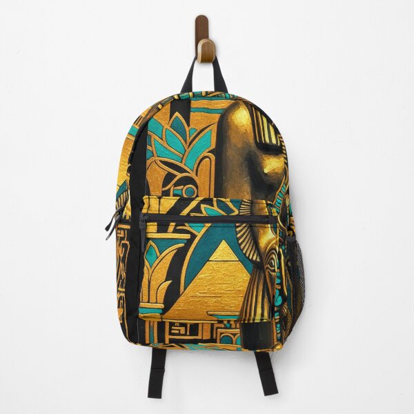 Item preview, Anubis God Golden Statue | Egyptian Revival Art Deco Nouveau | Luxury Gallery Art Print designed and sold by Vintage Poster Gallery.