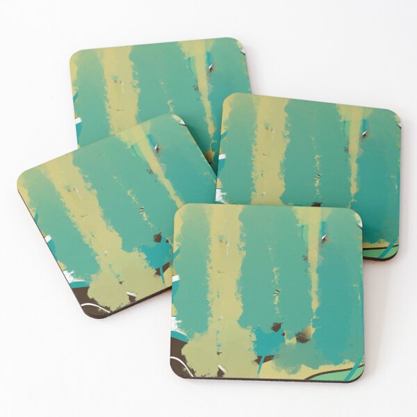 Item preview, Abstract Turquoise and Gold Grunge Art designed and sold by Jessielee72.