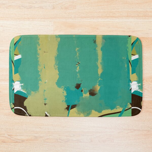 Item preview, Abstract Turquoise and Gold Grunge Art designed and sold by Jessielee72.