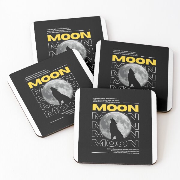 Item preview, Howling Wolf Full Moon – Bold Silhouette & Moon Typography Design designed and sold by TeesHearts100.