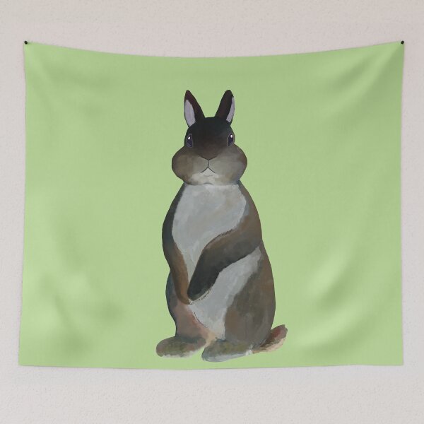 Item preview, Black Netherland Dwarf Standing bunny designed and sold by tayaan.