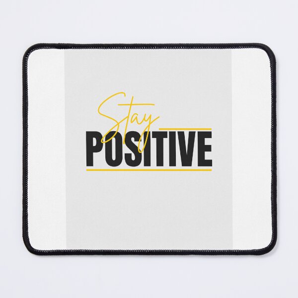 Item preview, Stay Positive – Yellow Script & Bold Typography Motivational Design designed and sold by TeesHearts100.