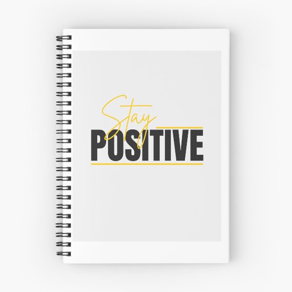Item preview, Stay Positive – Yellow Script & Bold Typography Motivational Design designed and sold by TeesHearts100.