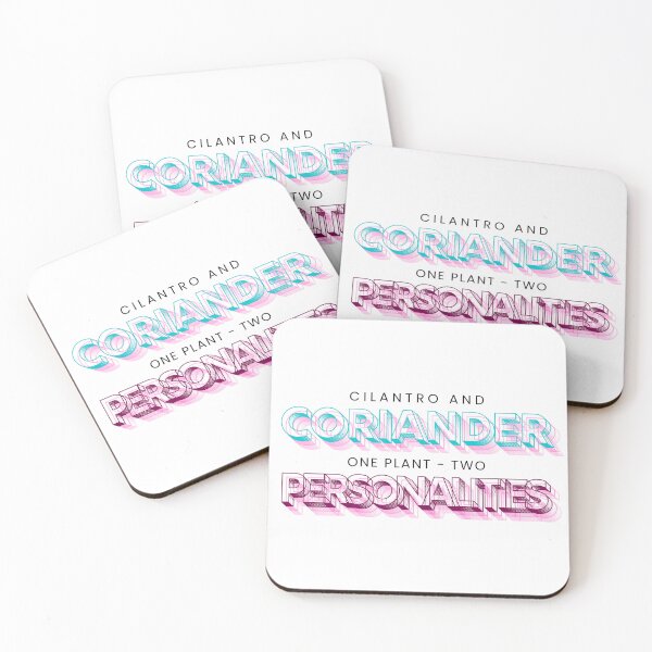 Item preview, Cilantro and Coriander - One Plant Two Personalities Retro Typography designed and sold by ChilliStylish.