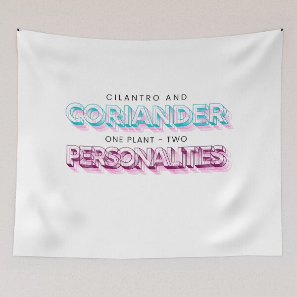 Item preview, Cilantro and Coriander - One Plant Two Personalities Retro Typography designed and sold by ChilliStylish.