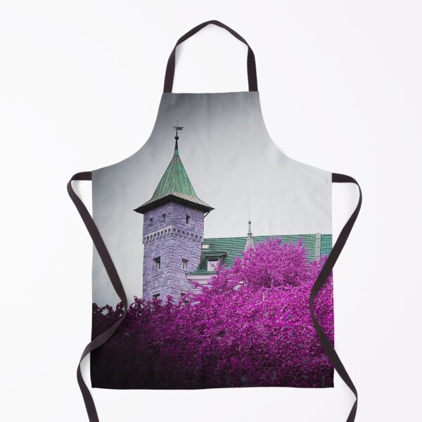 Item preview, Castle with a green roof – vines in violet-red tones / Swiss Artwork Photography designed and sold by Raphael Wolf.