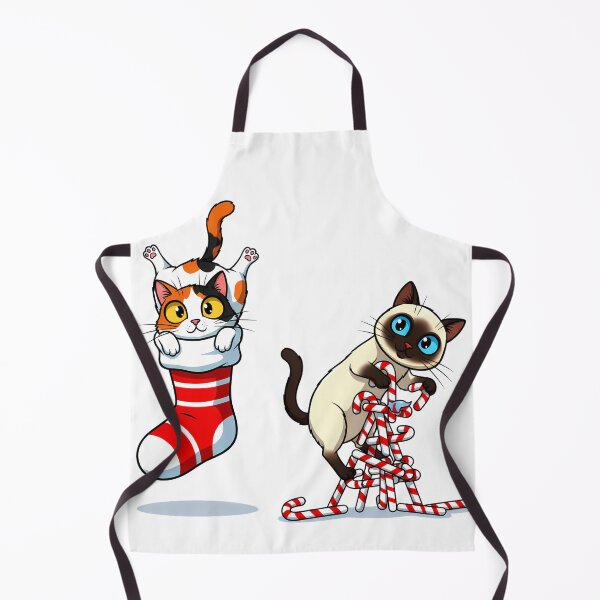 Item preview, Funny Kitten in Stocking & Candy Cane Thief designed and sold by meesub.