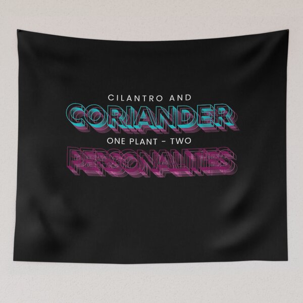 Item preview, Cilantro and Coriander - One Plant Two Personalities Retro Typography designed and sold by ChilliStylish.