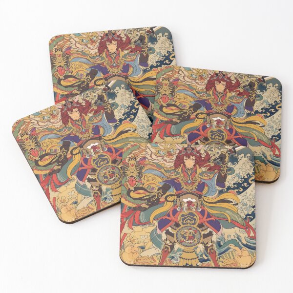 Item preview, Anime Dragon Warrior – Ukiyo-e Japanese Fantasy with Mount Fuji designed and sold by Vandy Fullam.