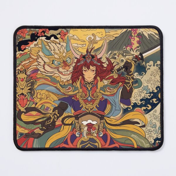 Item preview, Anime Dragon Warrior – Ukiyo-e Japanese Fantasy with Mount Fuji designed and sold by Vandy Fullam.