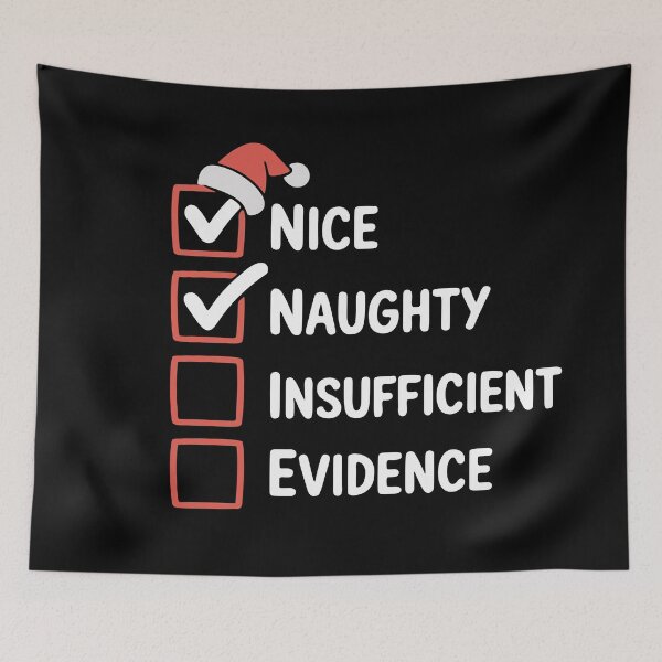 Item preview, Cute Naughty Nice Meter Festive Christmas Checklist designed and sold by Lora Art.