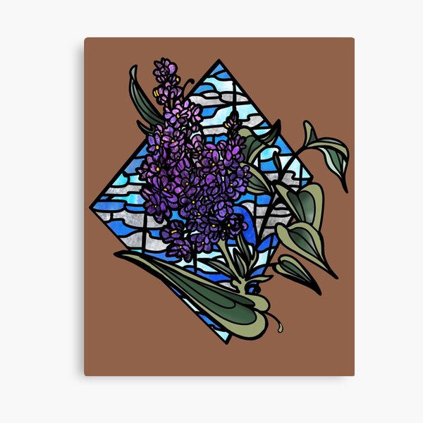 Lilac stained glass Canvas Print