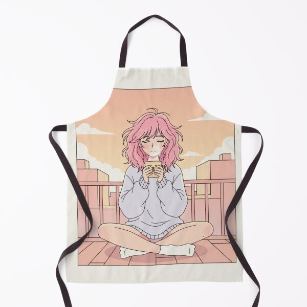 Item preview, Lofi Anime Girl with Coffee – Cozy Sunrise Aesthetic Art designed and sold by Artistic Vibes Art.