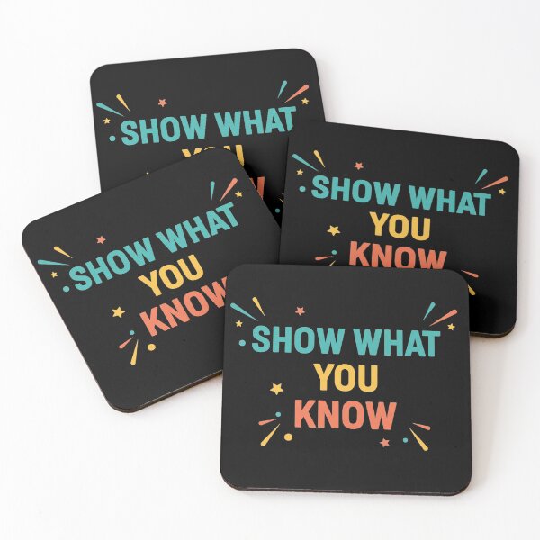 Item preview, ​"Show What You Know" Motivational Typography. Colorful Knowledge Starburst Graphic designed and sold by ZyVoAli.