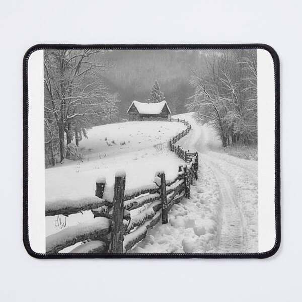 Item preview, Winter Snow Landscape Black and White Photographic Print designed and sold by Mother-Nature65.