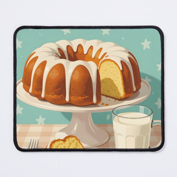 Item preview, Bundt cake and glass of milk  Comfort Foods designed and sold by Ponted.