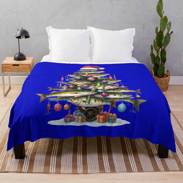 Item preview, Bass Fisherman Christmas Tree, Nautical Holiday designed and sold by DesignDenDo ⭐⭐⭐⭐⭐.