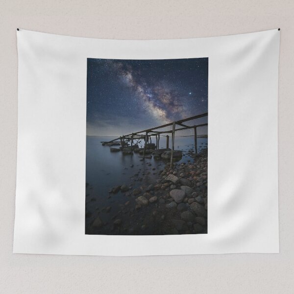 Item preview, Night Sky Pebble Beach Photographic Print designed and sold by Mother-Nature65.