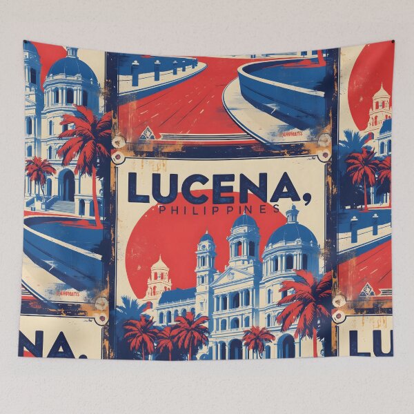 Item preview, Lucena Philippines 1950s Retro Poster Tourism designed and sold by TravelersGems.