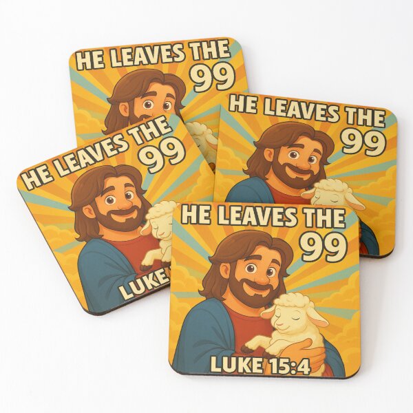 Item preview, He Leaves the 99 - Lost Sheep Christian Art Luke 15:4 Good Shepherd Illustration designed and sold by AnTartstudios.
