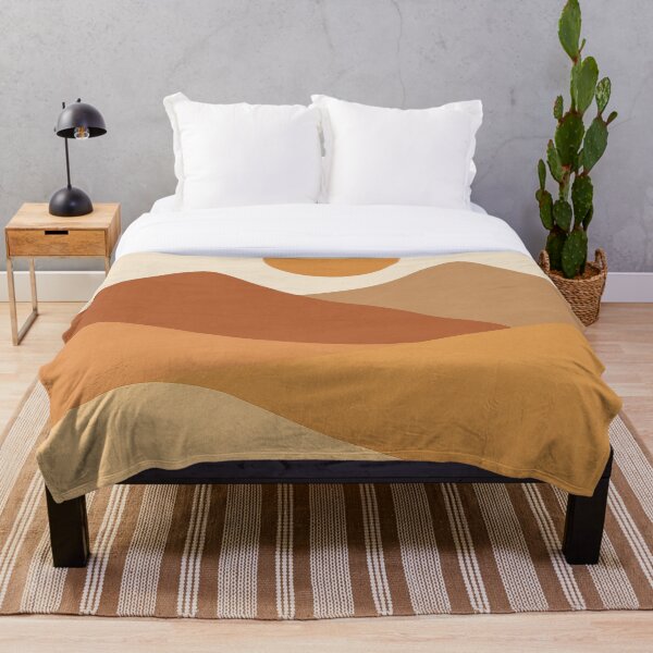 Item preview, Montañas desérticas minimalistas con sol designed and sold by Catiess.