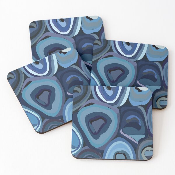 Item preview, Blue Half Circles Abstract Geometric designed and sold by Nisha Prabhu.