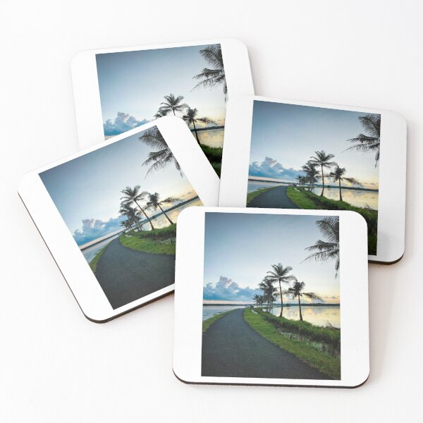 Item preview, Palm Trees Road Landscape Photographic Print designed and sold by Mother-Nature65.