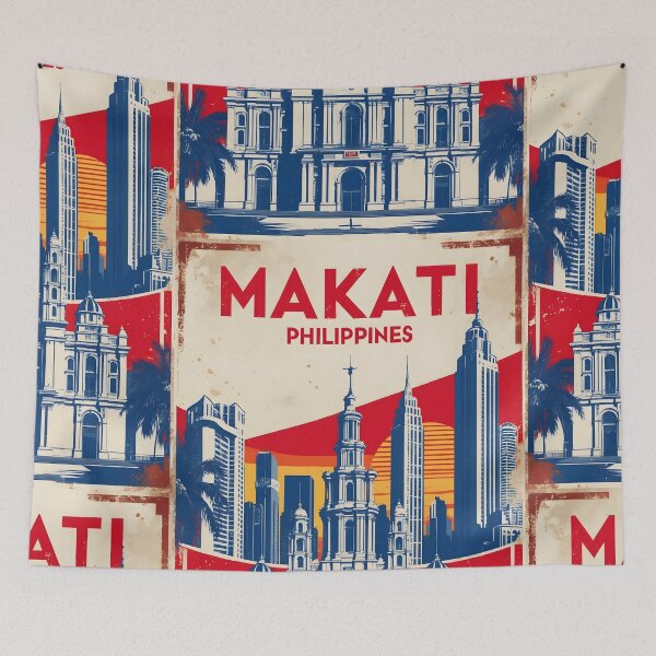 Item preview, Makati Philippines 1950s Retro Poster Tourism designed and sold by TravelersGems.