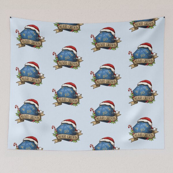 Item preview, Merry Critmas Blue D20 Dice for Christmas designed and sold by KAI-Studio.