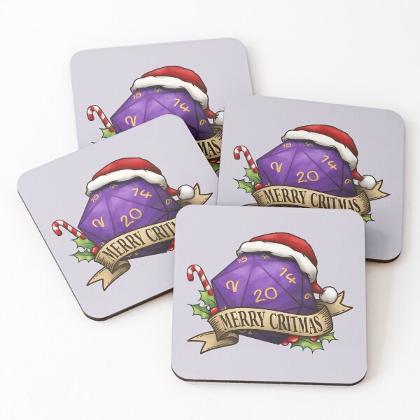 Item preview, Merry Critmas Purple D20 Dice for Christmas designed and sold by KAI-Studio.