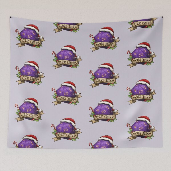 Item preview, Merry Critmas Purple D20 Dice for Christmas designed and sold by KAI-Studio.