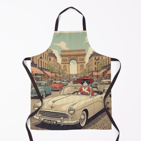 Artikelvorschau, Pariser Katzenfahrer – Retro-Kunst der 1950er Jahre aus Paris entworfen und verkauft von Koimak.
