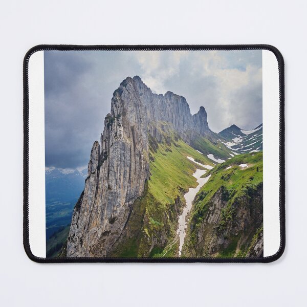 Item preview, Grassy Mountain Range Cloudy Sky Photographic Print designed and sold by Mother-Nature65.
