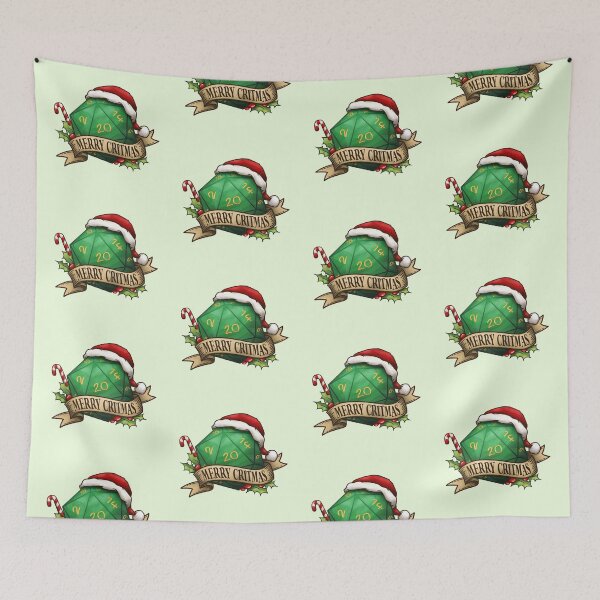 Item preview, Merry Critmas Geen D20 Dice for Christmas designed and sold by KAI-Studio.