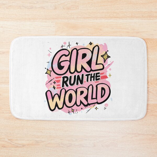 Item preview, Girl Run The World, Feminist Girl Power Typography. Cute Pink Aesthetic Design designed and sold by Aarvya Fashion Club ( A.F.C ).