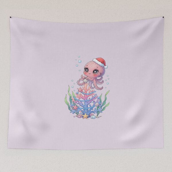 Item preview, Cute Christmas Octopus Coral designed and sold by Itsheartshop.