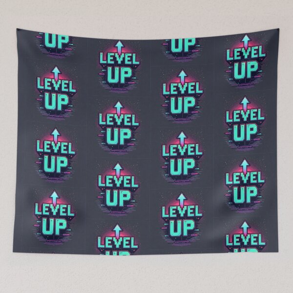 Item preview, LEVEL UP – Retro Pixel Gaming Aesthetic designed and sold by nhk999.