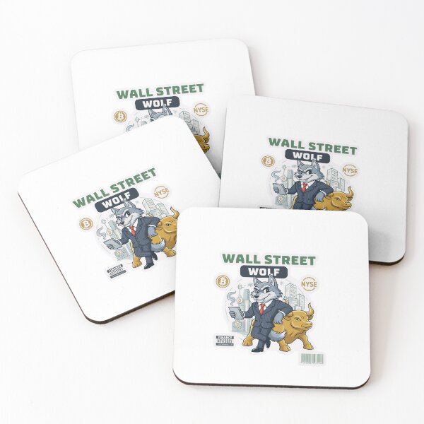 Item preview, Wall Street Wolf Stock Market Trader Cryptocurrency Bitcoin NYSE Bull Sticker designed and sold by XM STOREZ .
