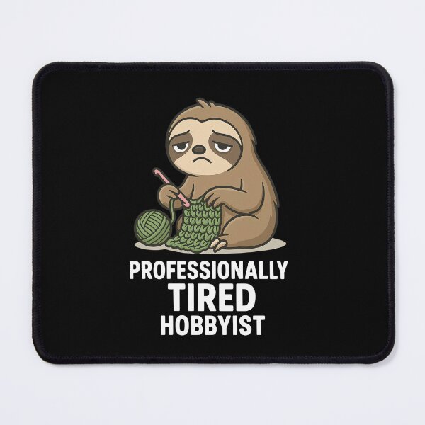 Item preview, Professionally Tired Hobbyist Sloth Knitting Funny Design Gifts designed and sold by EM&Maker.