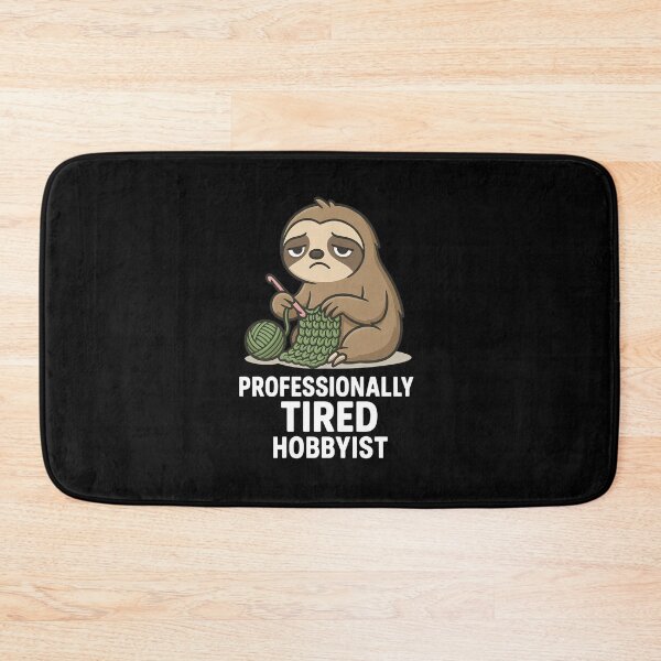 Item preview, Professionally Tired Hobbyist Sloth Knitting Funny Design Gifts designed and sold by EM&Maker.