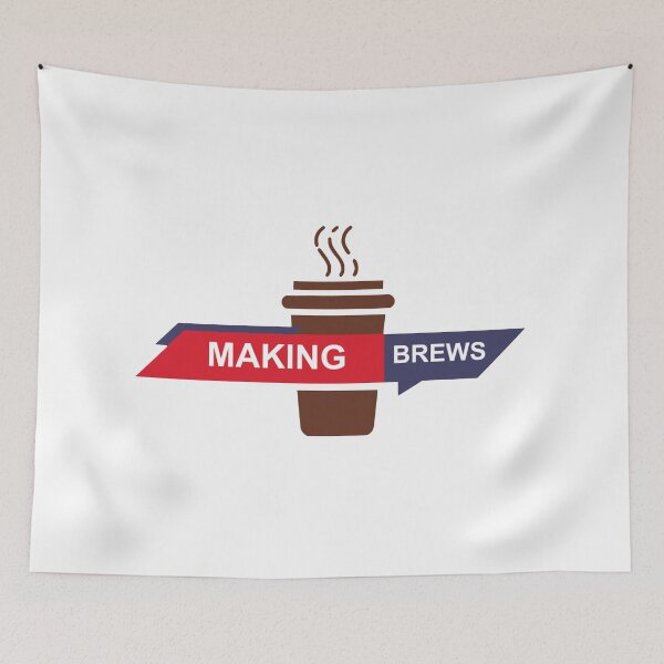 Artikelvorschau, Making Brews - Coffee Lover Breaking News Parody Design entworfen und verkauft von ChilliStylish.