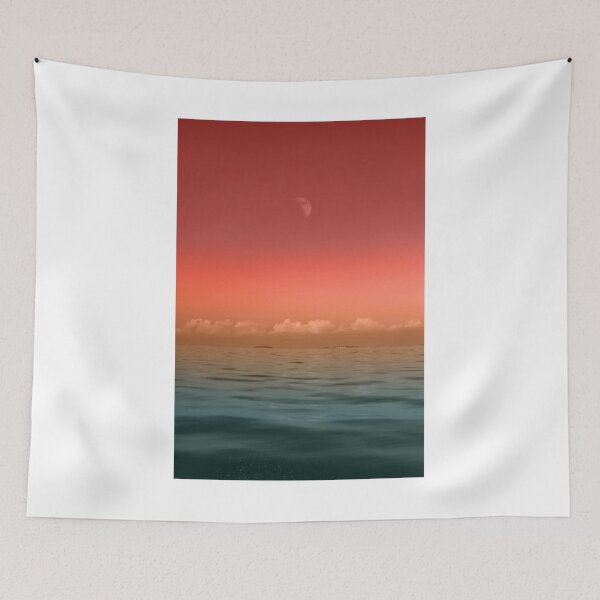 Item preview, Orange Sunset Waves Photographic Print designed and sold by Mother-Nature65.