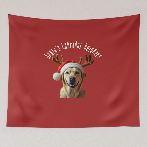 Item preview, Santa’s Labrador Reindeer – Funny Christmas Dog Design designed and sold by YuJoDesigns.